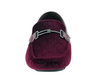 Thumbnail for Buy Roberto Velvet Elegance Burgundy Floral Moccasins For Men - Driving Moccasins from Don’t Panic Shoes | Best Prices & Fast Shipping