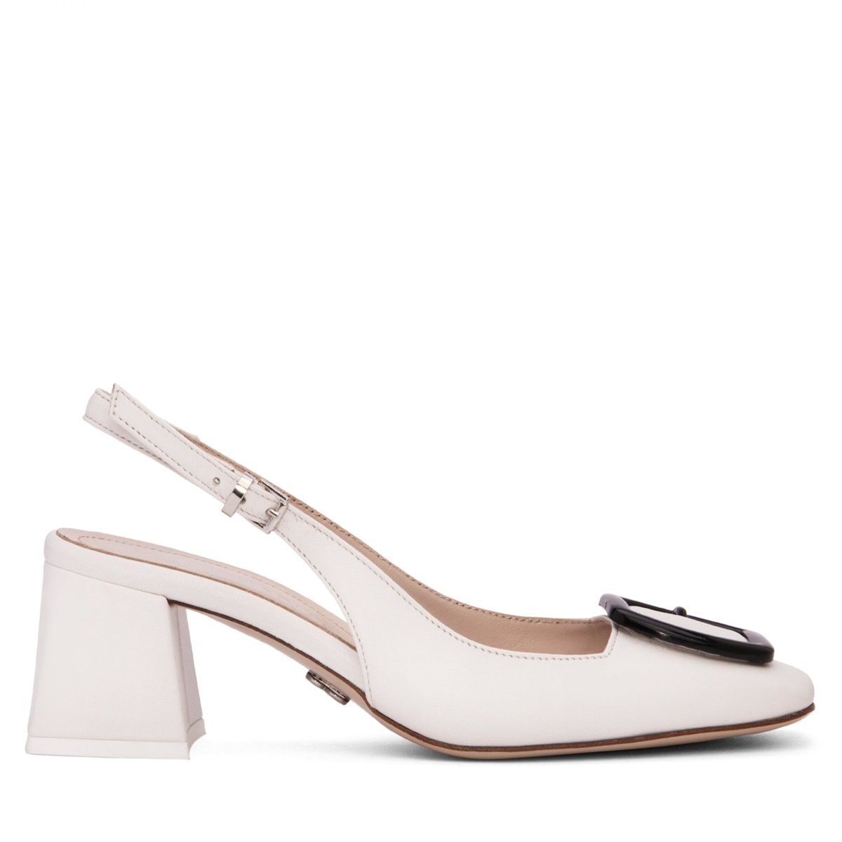 DucheSs Slingback Leather Pump Women’s Square Toe 2 Inch Sandals by Beautiisoles – Don't Panic Shoes