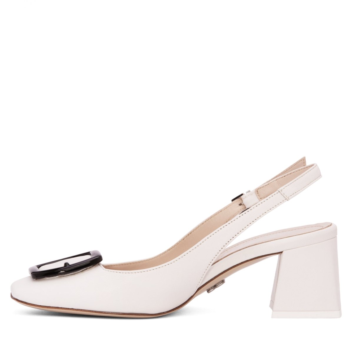 DucheSs Slingback Leather Pump Women’s Square Toe 2 Inch Sandals by Beautiisoles – Don't Panic Shoes