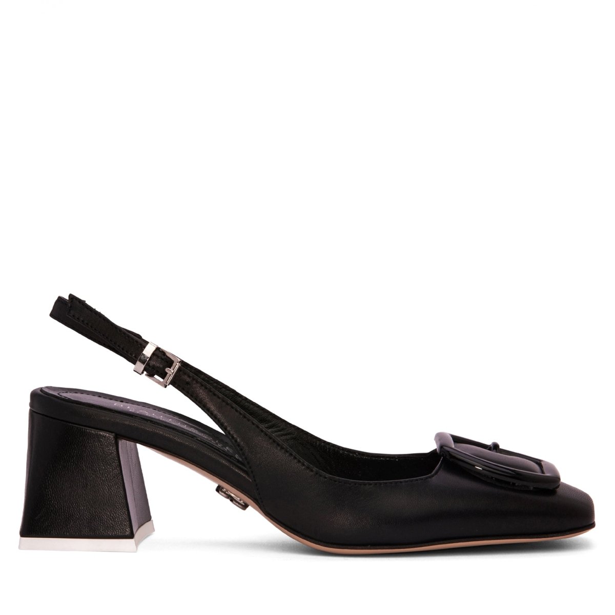 DucheSs Slingback Leather Pump Women’s Square Toe 2 Inch Sandals by Beautiisoles – Don't Panic Shoes