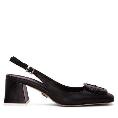 DucheSs Slingback Women’s Leather Square Toe Pump 2 Inch Sandals by Beautiisoles – Don't Panic Shoes