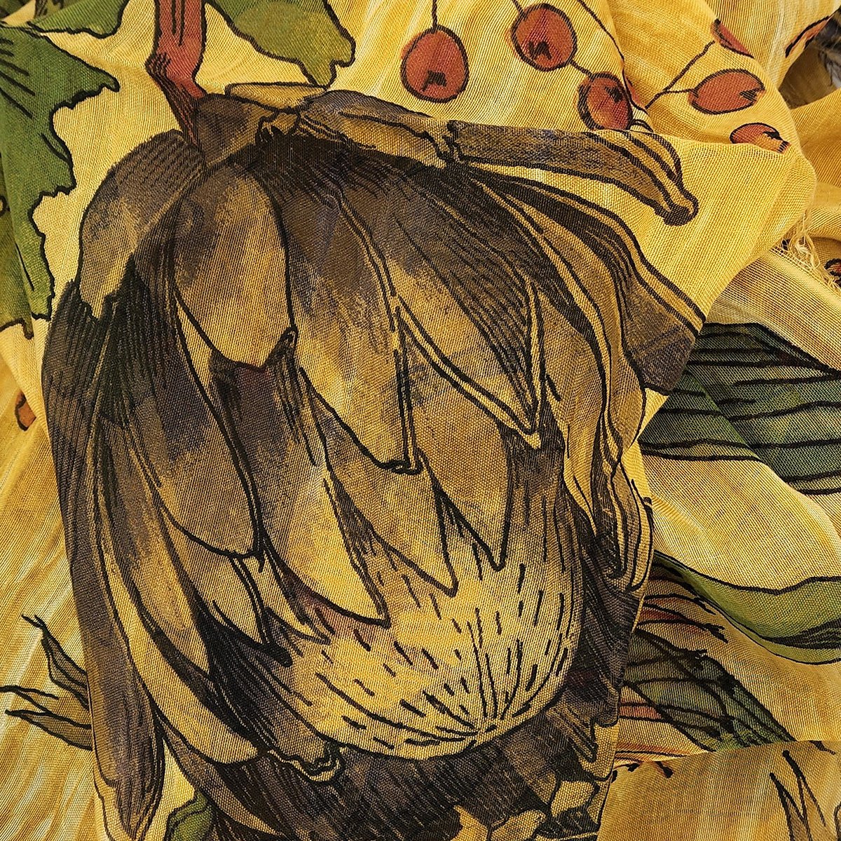 Durer Art Print Italian Handcrafted Bamboo Fiber Yellow 10 Bamboo Scarves by Mar Soreli – Don't Panic Shoes