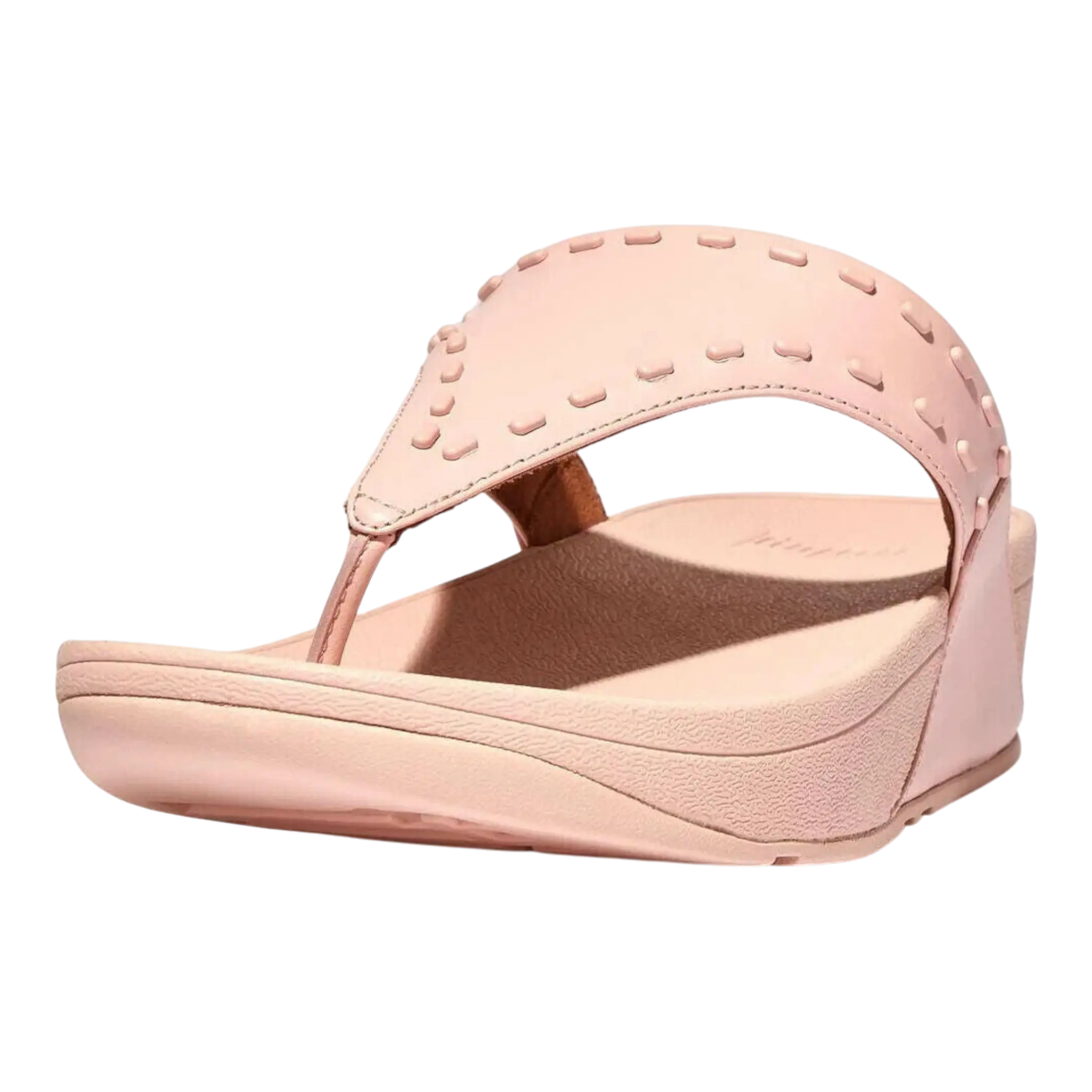 FitFlop Lulu Toe-Post Women's Leather Pink Salt GB1-A35