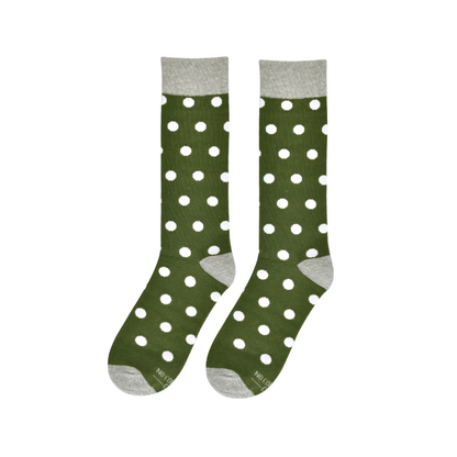 Earth And Sky Sock Bundle 4 Pack Medium Size Polka Dot Argyle And Solid Crew Socks Nature Inspired Palette Socks by No Cold Feet – Don't Panic Shoes