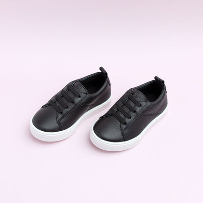 Ebony Classic Lace Up Sneaker Kids - Classic Sneaker by Freshly Picked – Don't Panic Shoes