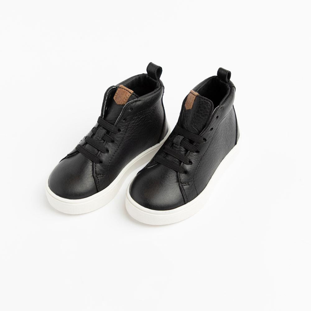 Ebony Leon Sneaker Kids - Leon Boot Sneaker by Freshly Picked – Don't Panic Shoes