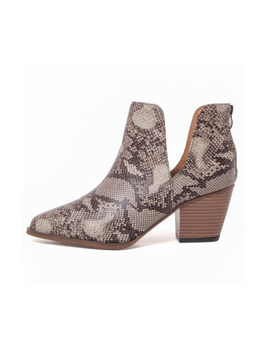 Eira | Snake Booties by J.Adams – Don't Panic Shoes