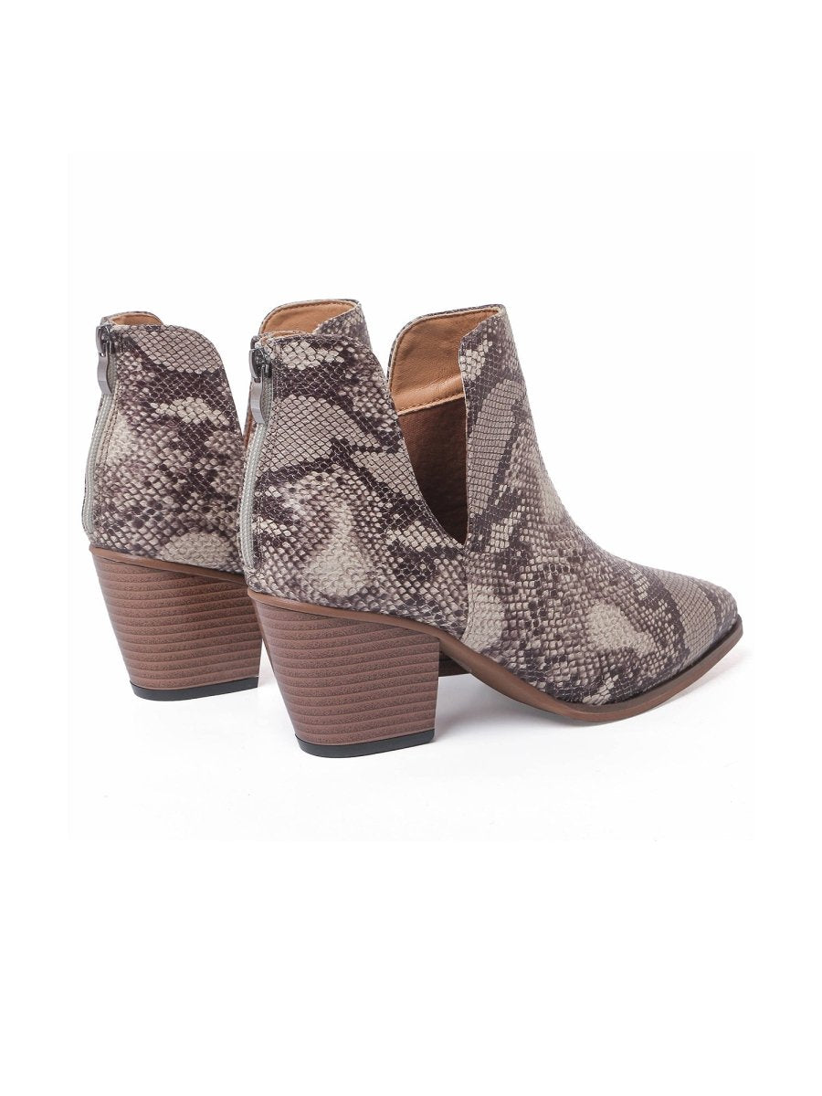 Eira | Snake Booties by J.Adams – Don't Panic Shoes