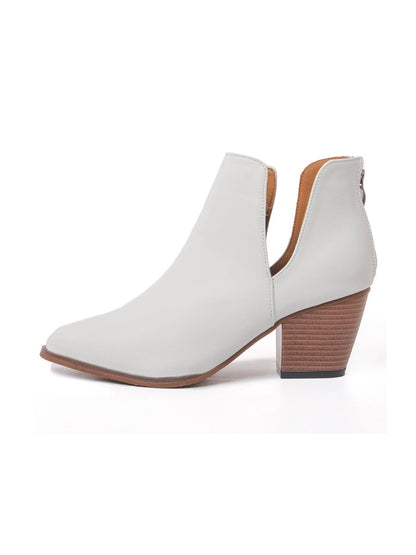 Eira | White Booties by J.Adams – Don't Panic Shoes