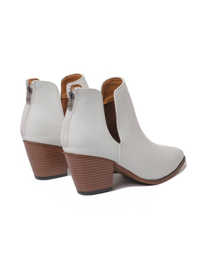Eira | White Booties by J.Adams – Don't Panic Shoes