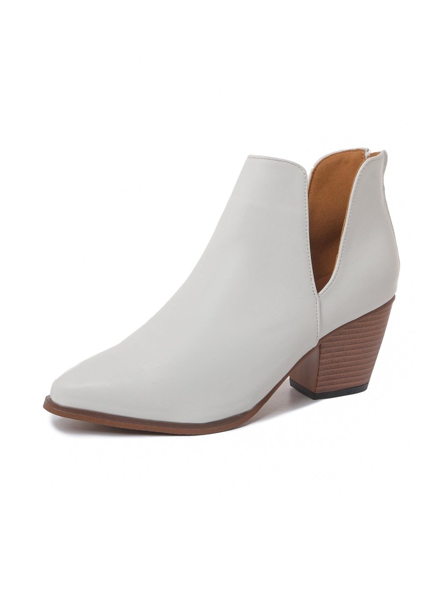 Eira | White Booties by J.Adams – Don't Panic Shoes