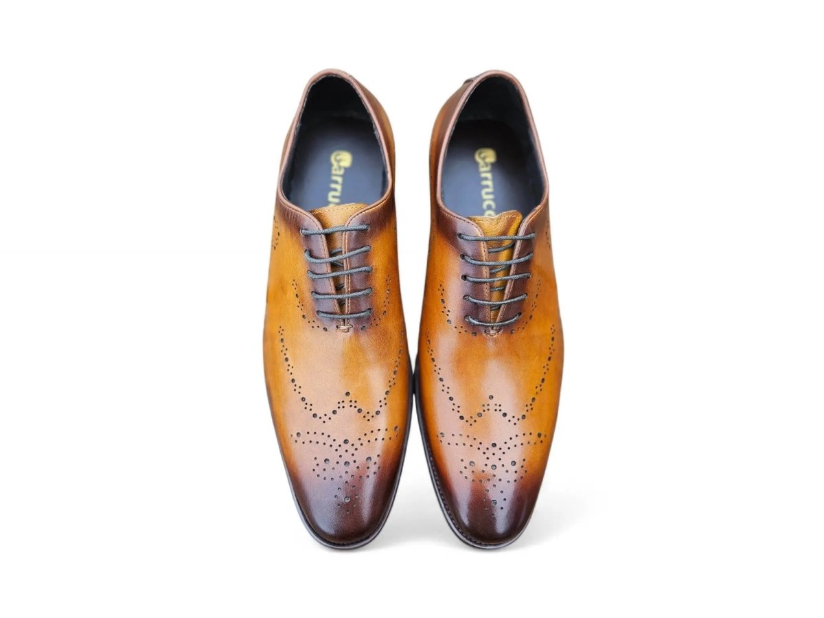 Elegant Classic Whole Cut Oxford Medallions Ks886 - 731 Shoes by Carrucci Shoes – Don't Panic Shoes