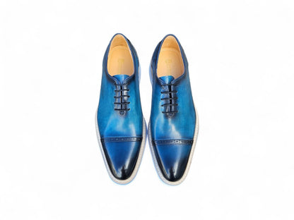 Elegant Two Tone Cap Toe Calfskin Oxford Ks552 - 20t Shoes by Carrucci Shoes – Don't Panic Shoes