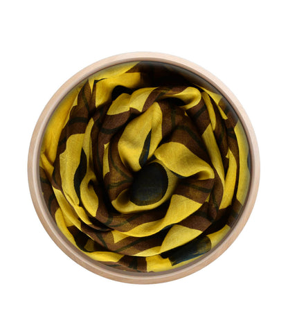 Escher Yellow 10 Bamboo Fiber PrInt Handcrafted in Florence Bamboo Scarves by Mar Soreli – Don't Panic Shoes
