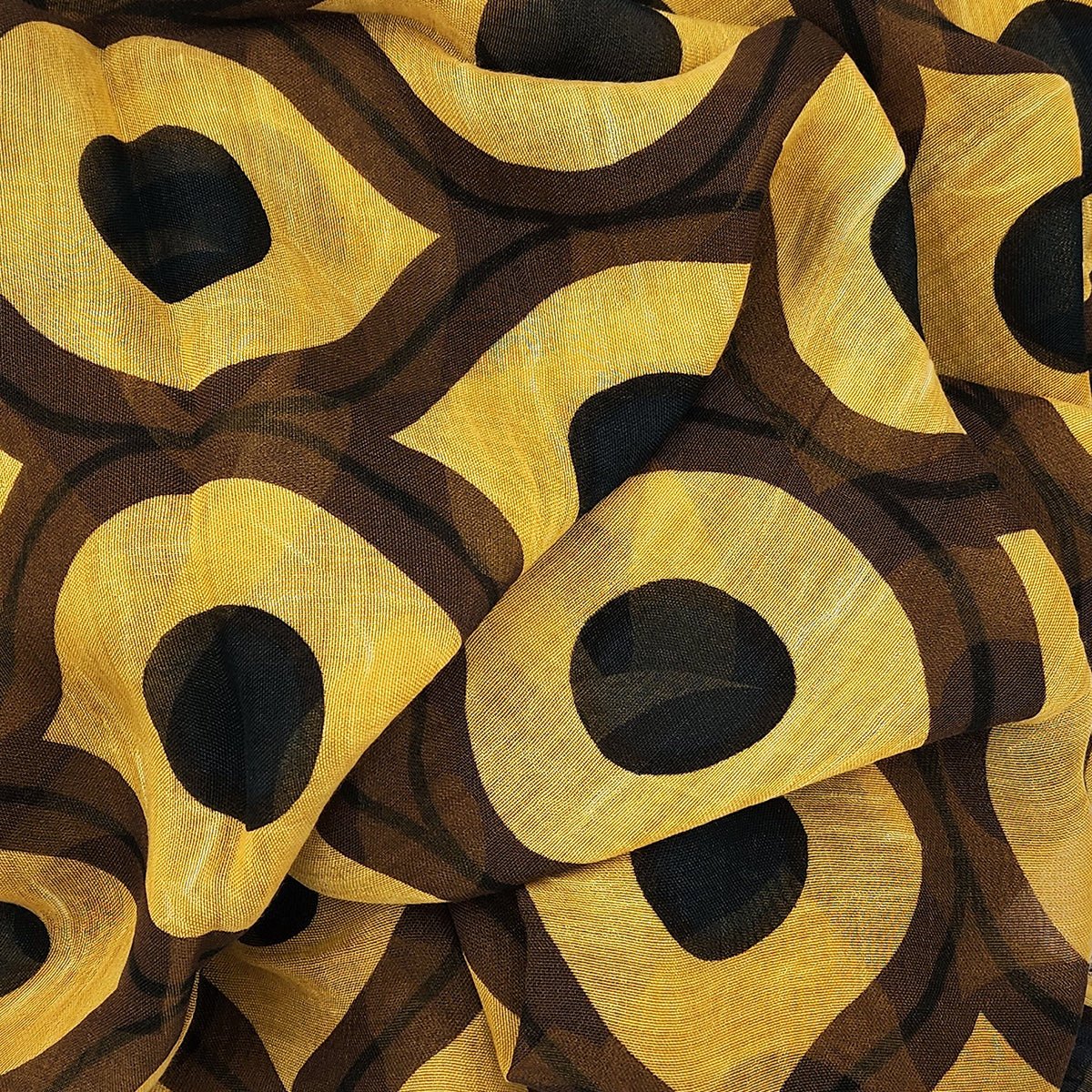 Escher Yellow 10 Bamboo Fiber PrInt Handcrafted in Florence Bamboo Scarves by Mar Soreli – Don't Panic Shoes