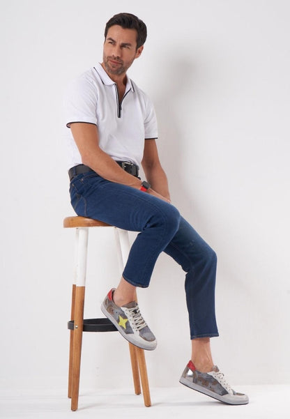 EStrella Sneaker Men’s Distressed Star Peace Sign Casual MEN SHOES by Sepol Shoes – Don't Panic Shoes