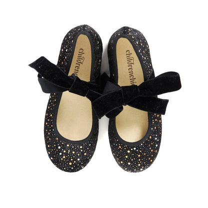 Evangeline Women’S Ribbon Tie Ballet Flat Black Spain Ngf by Childrenchic – Don't Panic Shoes