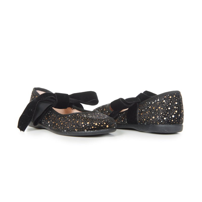 Evangeline Women’S Ribbon Tie Ballet Flat Black Spain Ngf by Childrenchic – Don't Panic Shoes