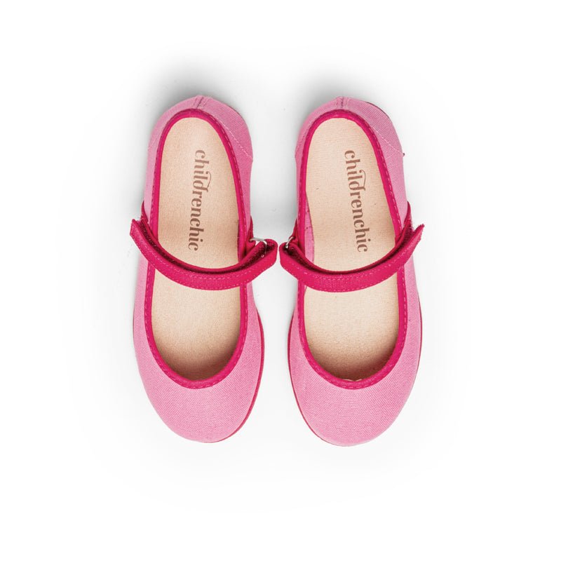 Evelyn Pink Adjustable Velcro Non Slip Rubber Sole Cushion fashion by Childrenchic – Don't Panic Shoes