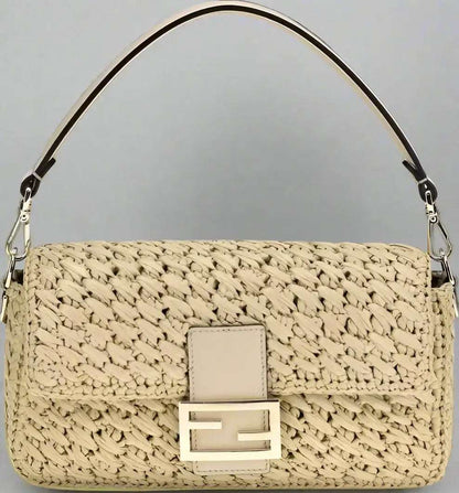 FENDI beige Baguette Shoulder Bag