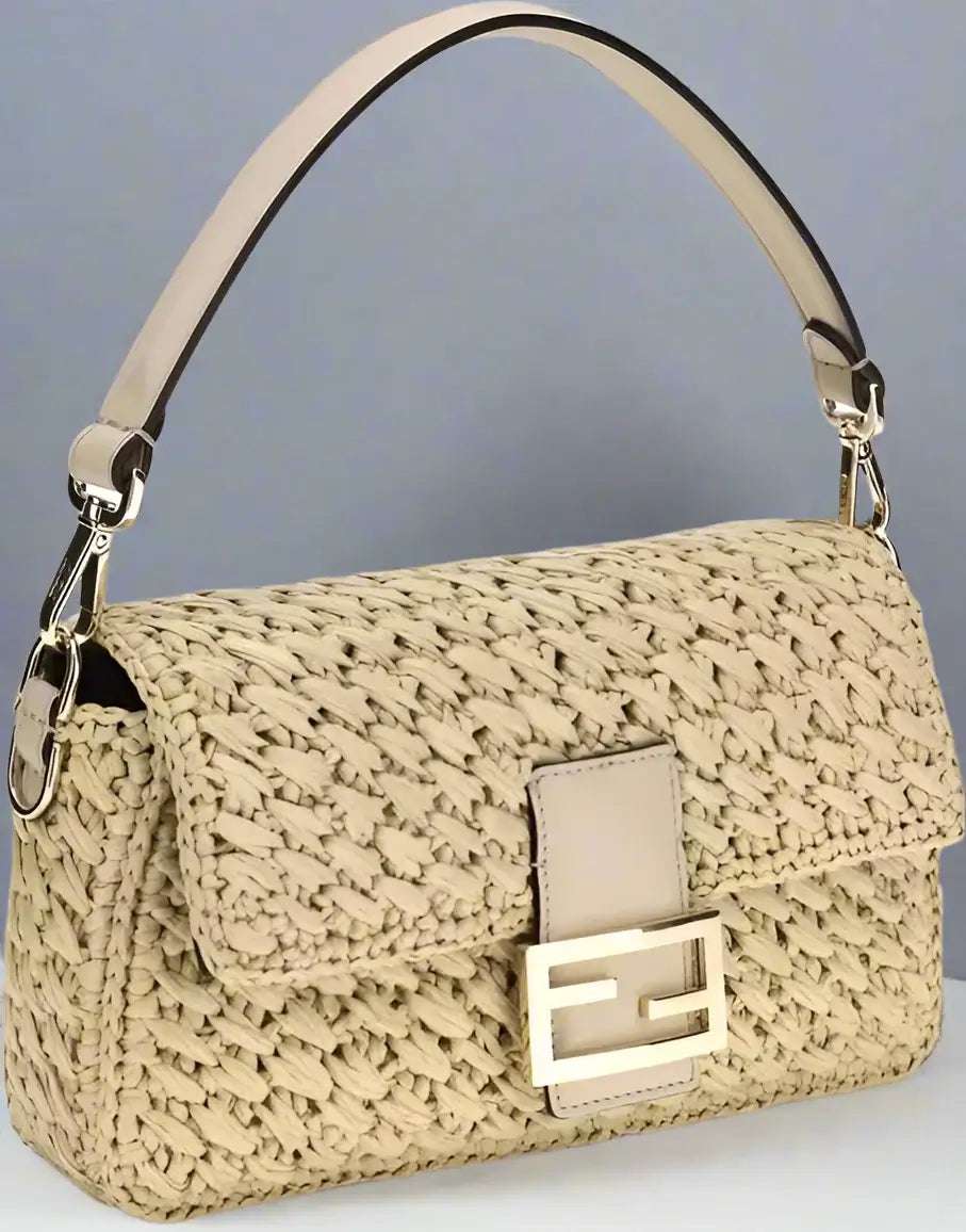 FENDI beige Baguette Shoulder Bag