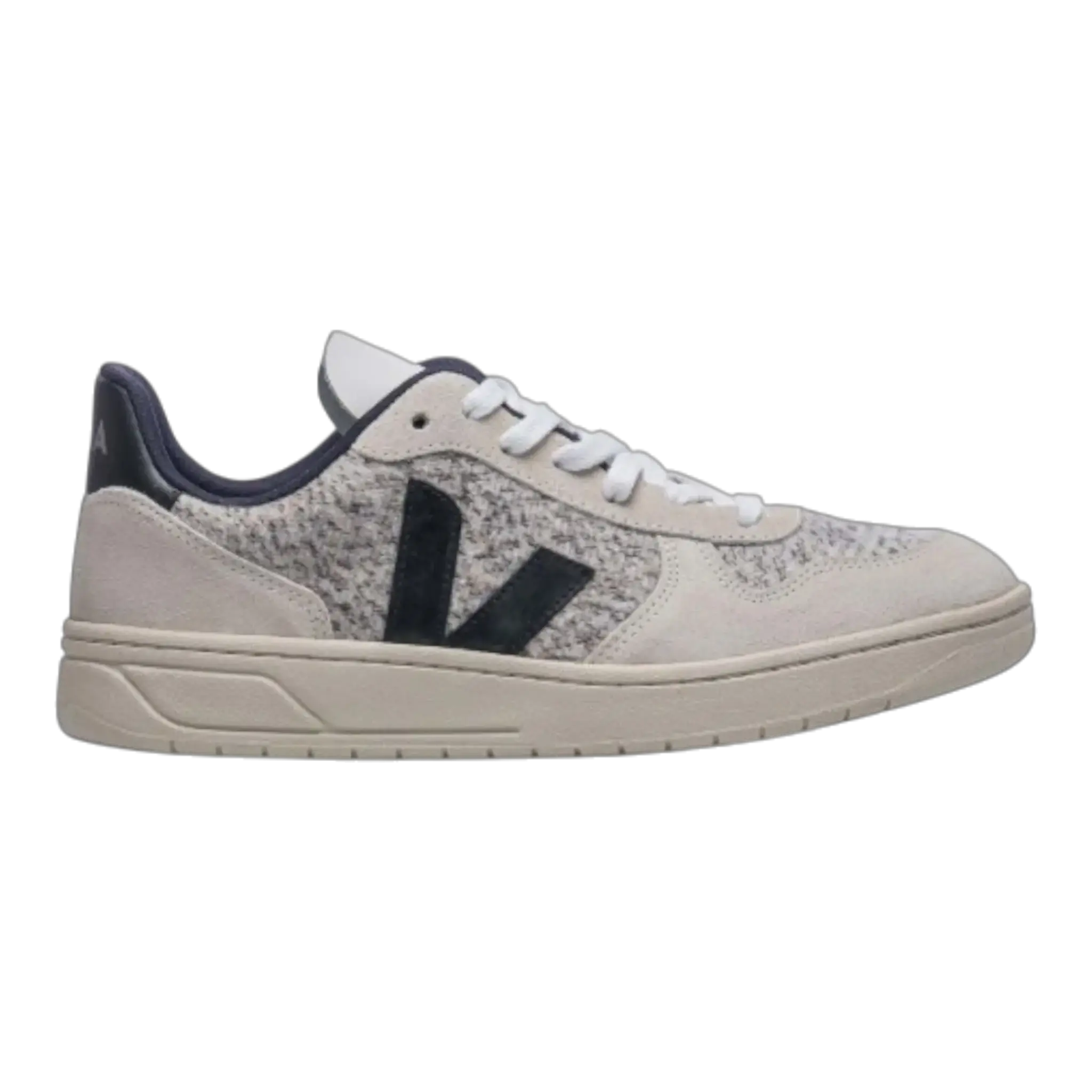 Veja V-10 VX0401439B Sneaker Mens EU 42 Snow Black Suede Comfort Lifestyle Shoes