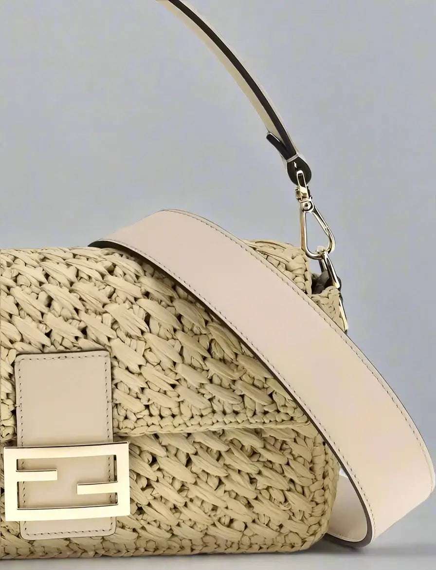 FENDI beige Baguette Shoulder Bag