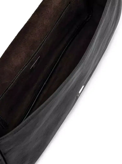 Fendi Shoulder Baguette Bag Leather Black