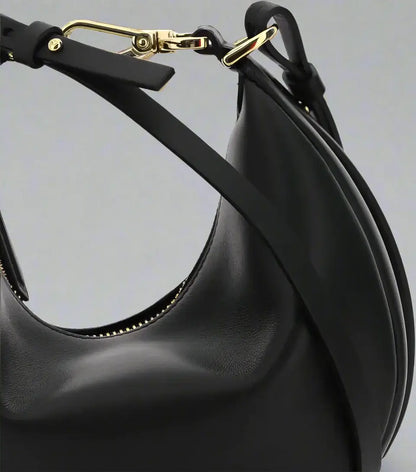 Fendi Fendigraphy Ring Mini Handbag Calfskin Leather Black