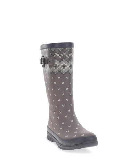 Fair Isle Tall Rain Boot Women's Rubber Lined Taupe Rain Boots by Western Chief Women's Sale – Don't Panic Shoes