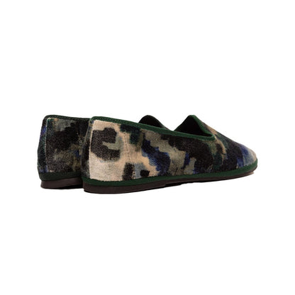 Fantasia Verde Green Cotton Velvet Friulane Slipper Slip On by Mar Soreli – Don't Panic Shoes