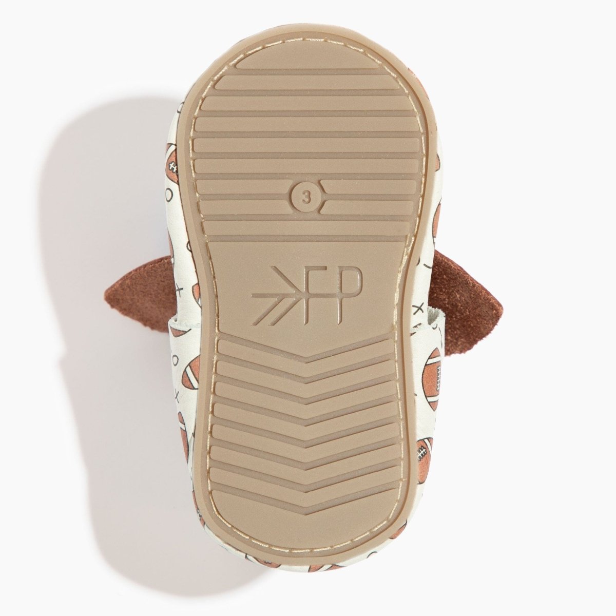 First Down Knotted Bow Baby Shoe Bow Mocc by Freshly Picked – Don't Panic Shoes