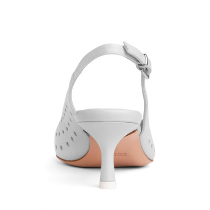 Flynn Kitten Heel Leather Slingback Women’S Memory Foam Heels by Beautiisoles – Don't Panic Shoes