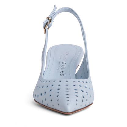 Flynn Kitten Heel Leather Slingback Women’S Memory Foam Heels by Beautiisoles – Don't Panic Shoes