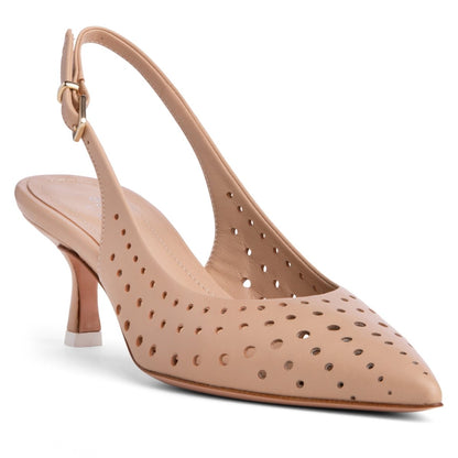 Flynn Kitten Heel Women’S Leather Comfort Slingback 2 Inch Heels by Beautiisoles – Don't Panic Shoes