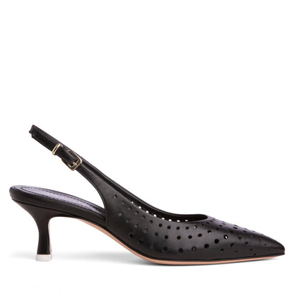 Flynn Kitten Heel Women’S Leather Comfort Slingback 2 Inch Heels by Beautiisoles – Don't Panic Shoes