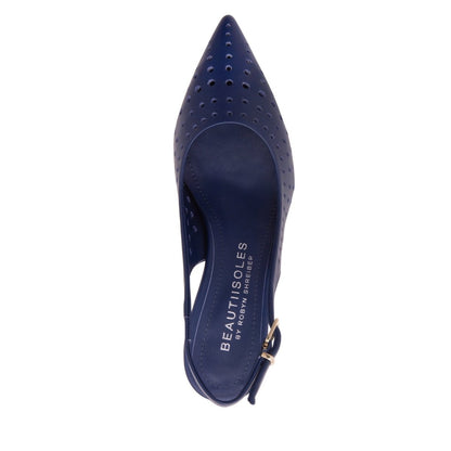 Flynn Kitten Heel Women’S Leather Comfort Slingback 2 Inch Heels by Beautiisoles – Don't Panic Shoes