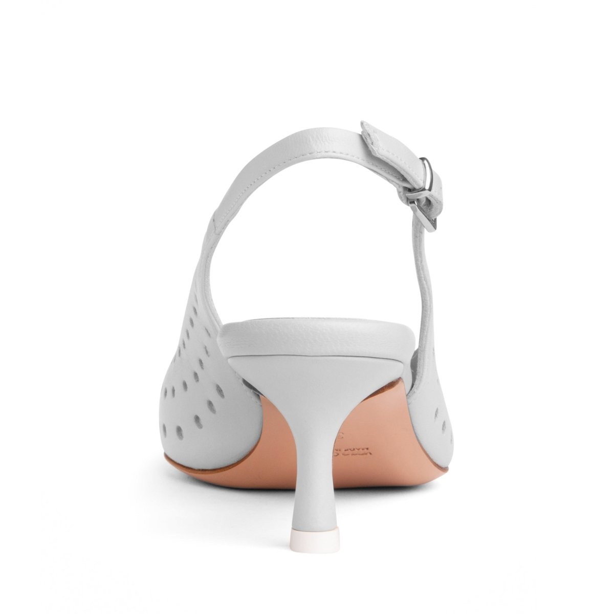 Flynn Kitten Heel Women’S Leather Slingback Almond Toe Pump Heels by Beautiisoles – Don't Panic Shoes