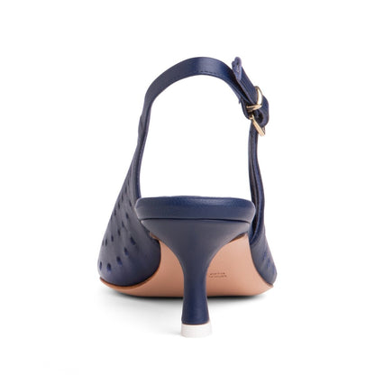 Flynn Kitten Heel Women’S Leather Slingback Cushioned Heels by Beautiisoles – Don't Panic Shoes