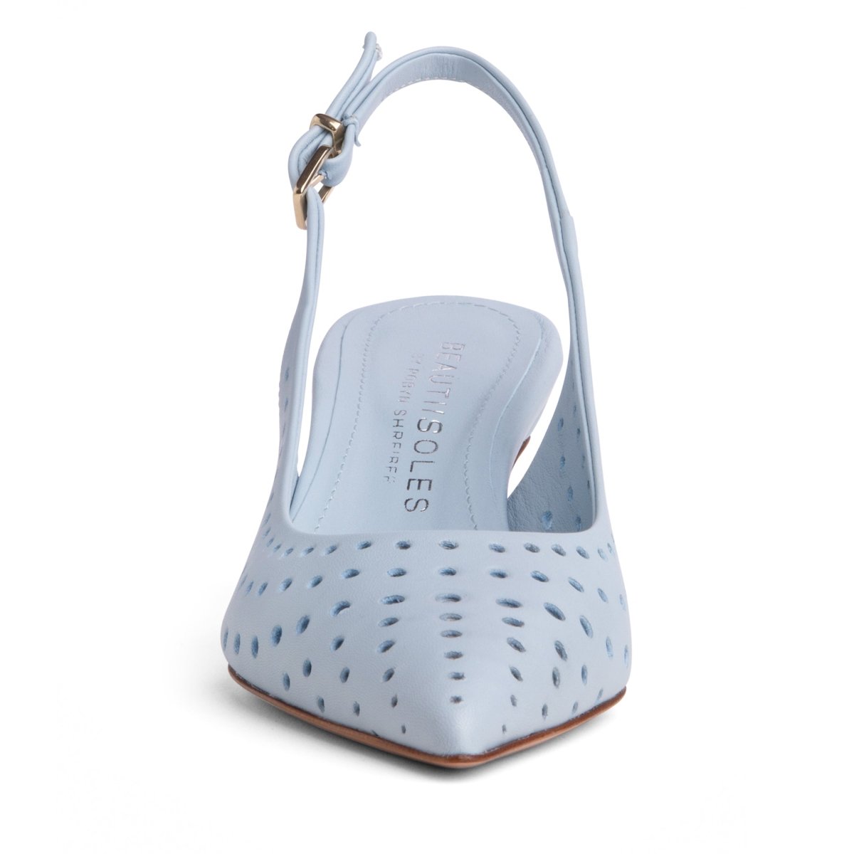 Flynn Kitten Heel Women’S Leather Slingback Cushioned Heels by Beautiisoles – Don't Panic Shoes