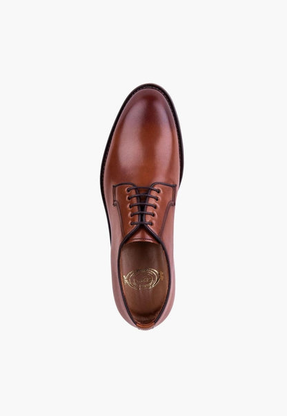Formal Derby Leather Brandy Lace Up Handcrafted Details Men Shoes by Sepol Shoes – Don't Panic Shoes