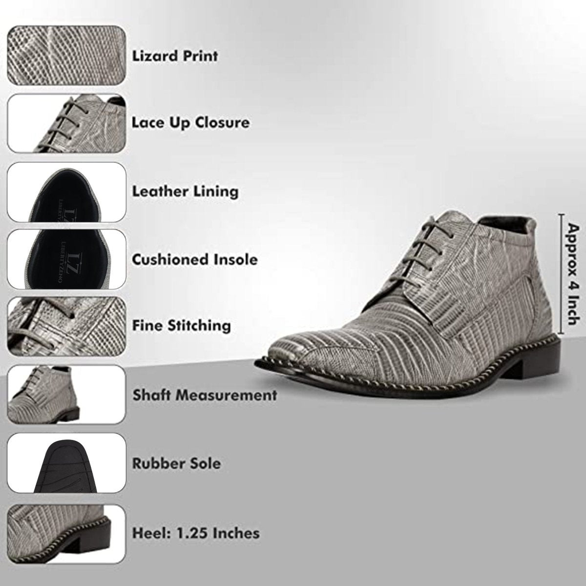 Foxx Leather Lace - Up Boots Boots by Libertyzeno – Don't Panic Shoes