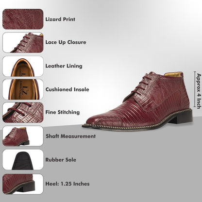 Foxx Leather Lace - Up Boots Boots by Libertyzeno – Don't Panic Shoes