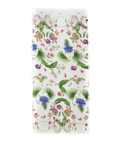 Frida White 02 Bamboo Fiber White Bamboo Scarves by Mar Soreli – Don't Panic Shoes