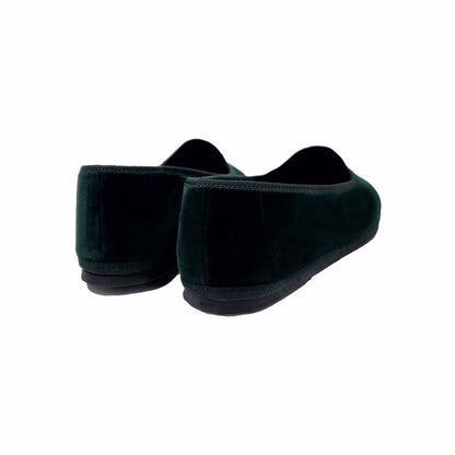 Friulane Velvet Flats Dark Green Traditional Indoor Shoes Slip On by Mar Soreli – Don't Panic Shoes