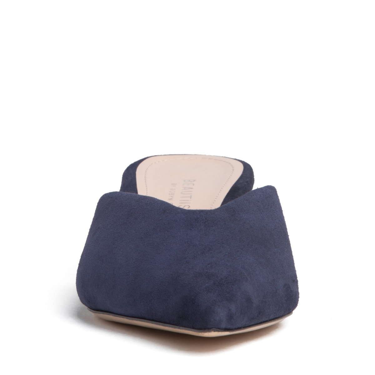 Gal Micro Heel Mule Women’S Navy Suede Memory Foam Heels by Beautiisoles – Don't Panic Shoes