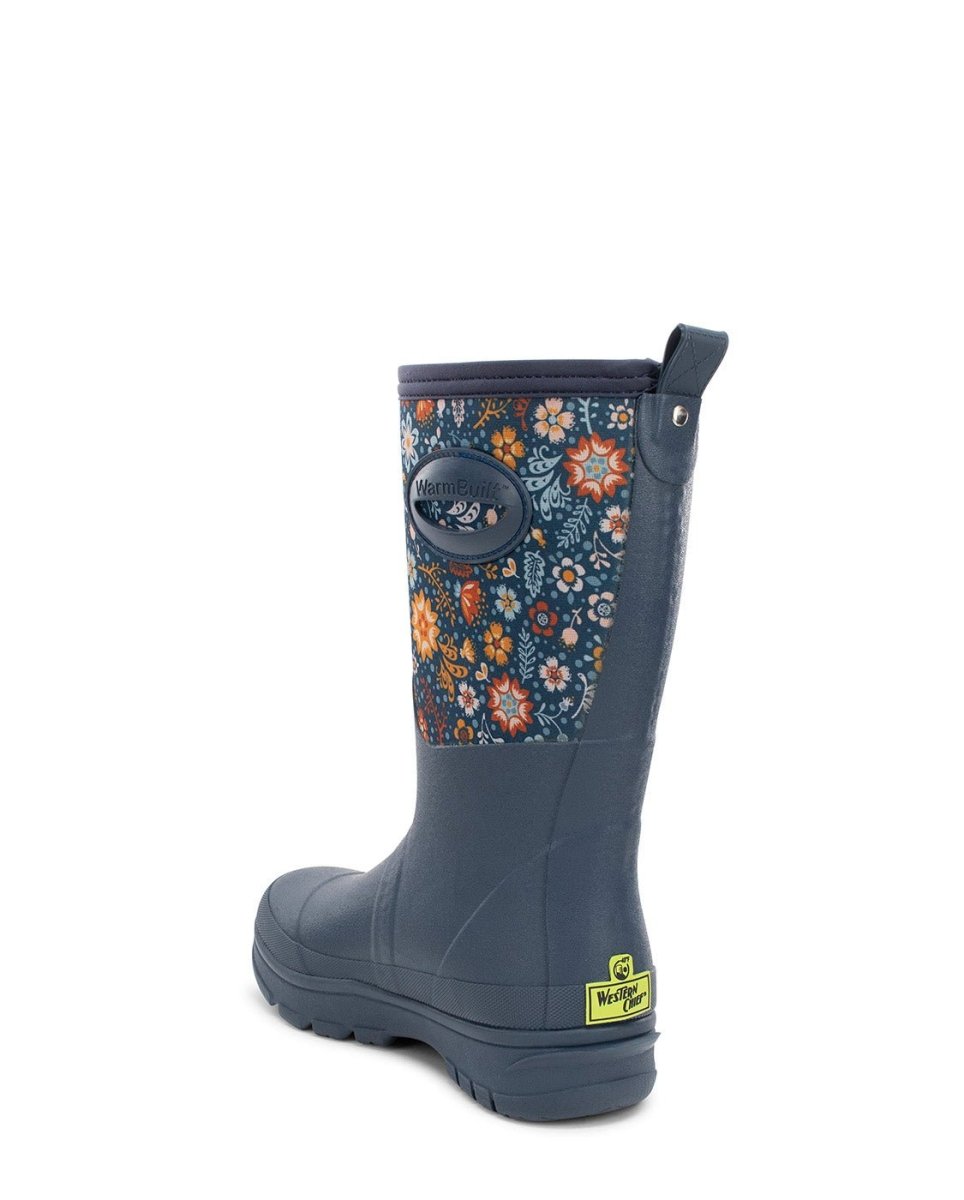 Garden Play Women’S Blue Vegan Fur Neoprene Mid Boot Snow Boots by Western Chief Women's – Don't Panic Shoes