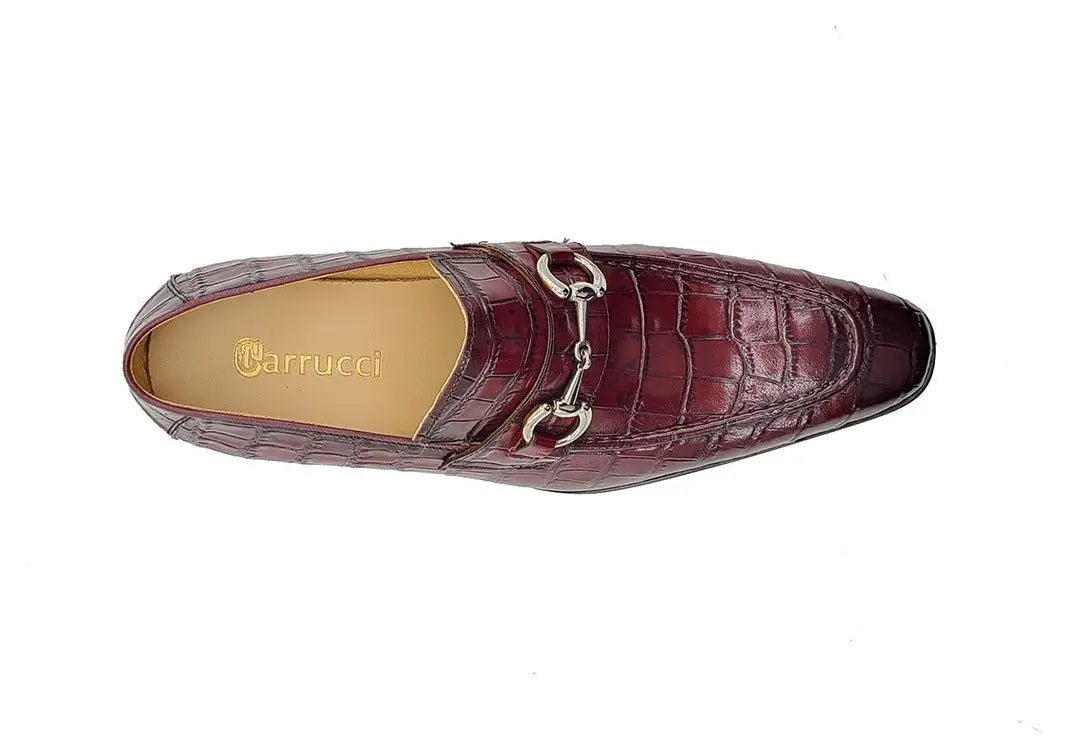Gator Embossed Leather Buckle Loafer Classic Ks503 - 61e Shoes by Carrucci Shoes – Don't Panic Shoes