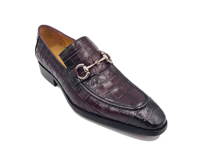 Gator Embossed Leather Buckle Loafer Classic Ks503 - 61e Shoes by Carrucci Shoes – Don't Panic Shoes