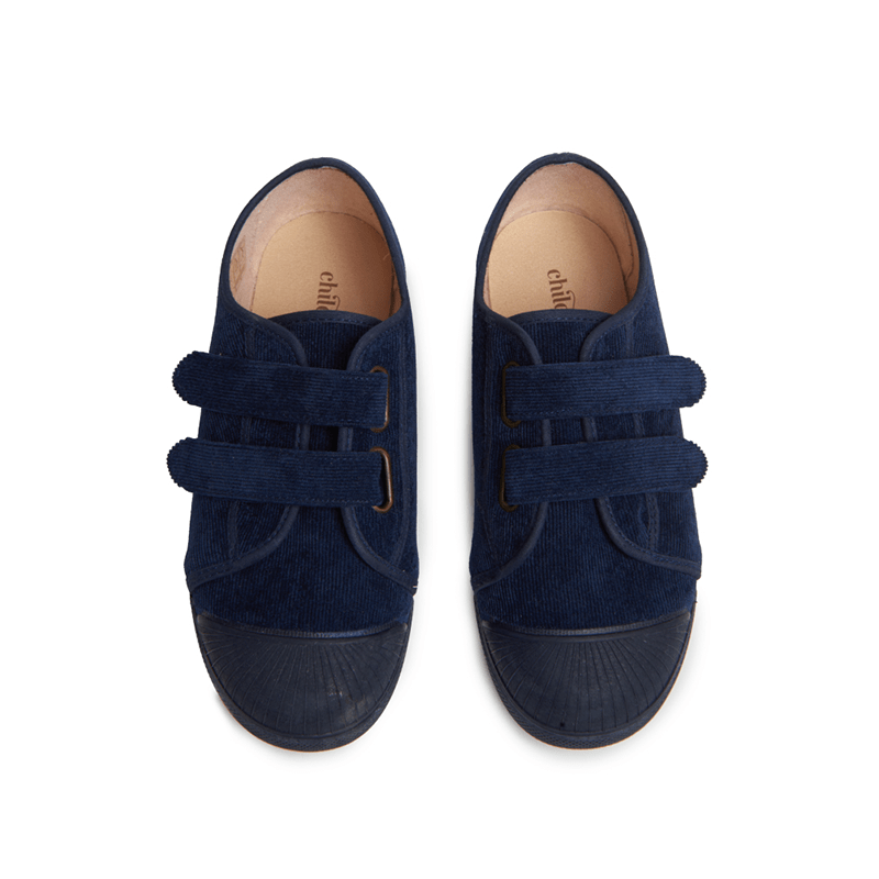 Gigi Navy Adjustable Velcro Non Slip Rubber Padded Captoe Seasonal Core Fw by Childrenchic – Don't Panic Shoes